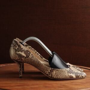 Jimmy Choo Heels WMS SZ EU 39 US 9 Snake Print Leather Slip On Italy Career Shoe